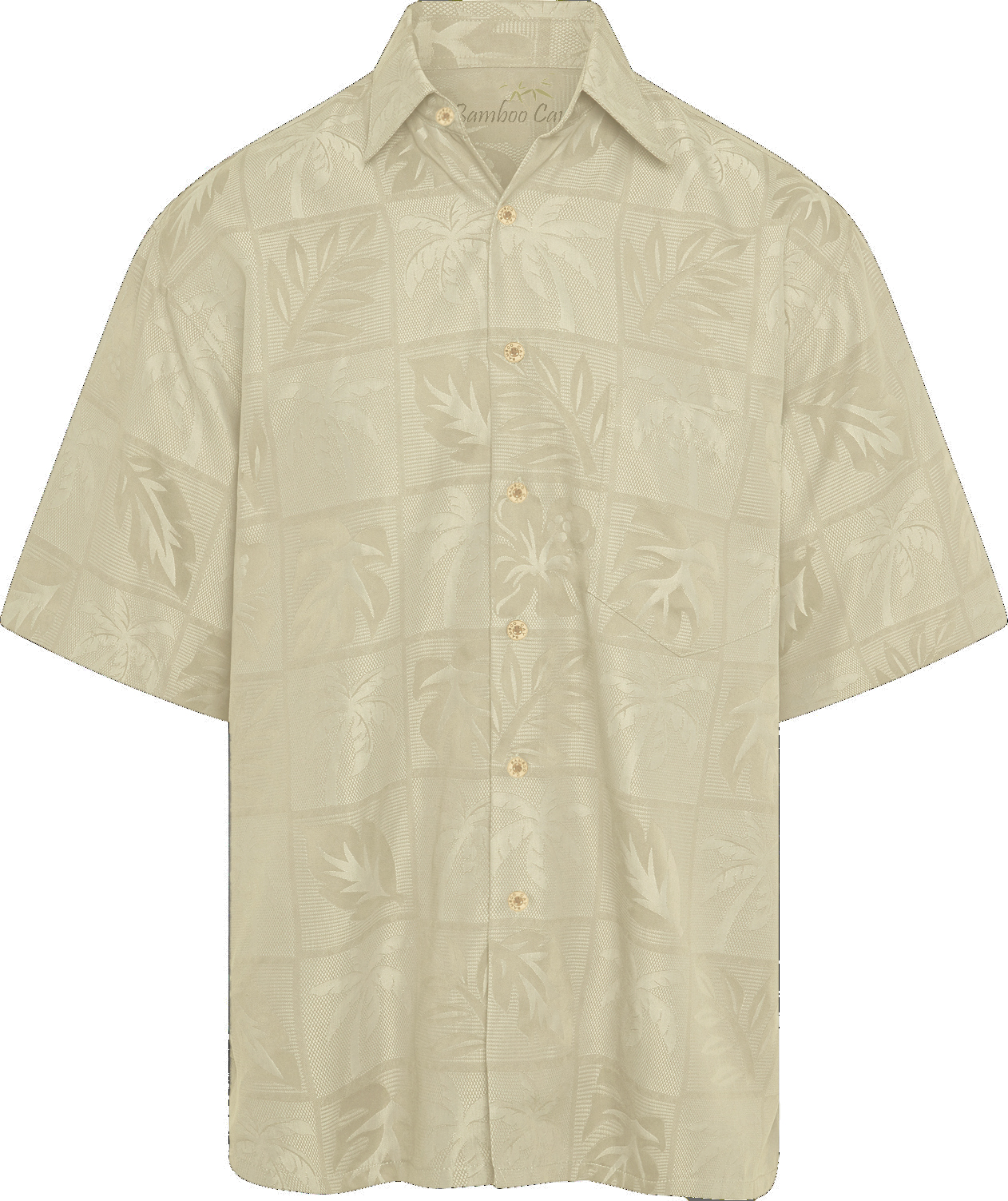 Enjoy the warm breeze with this contemporary weave camp shirt. Jacquard pattern accents this soft and supple fabric. Scotchgard™ finish for easy stain release. Perfect for events; restaurants and patio bars. Embroiders well.