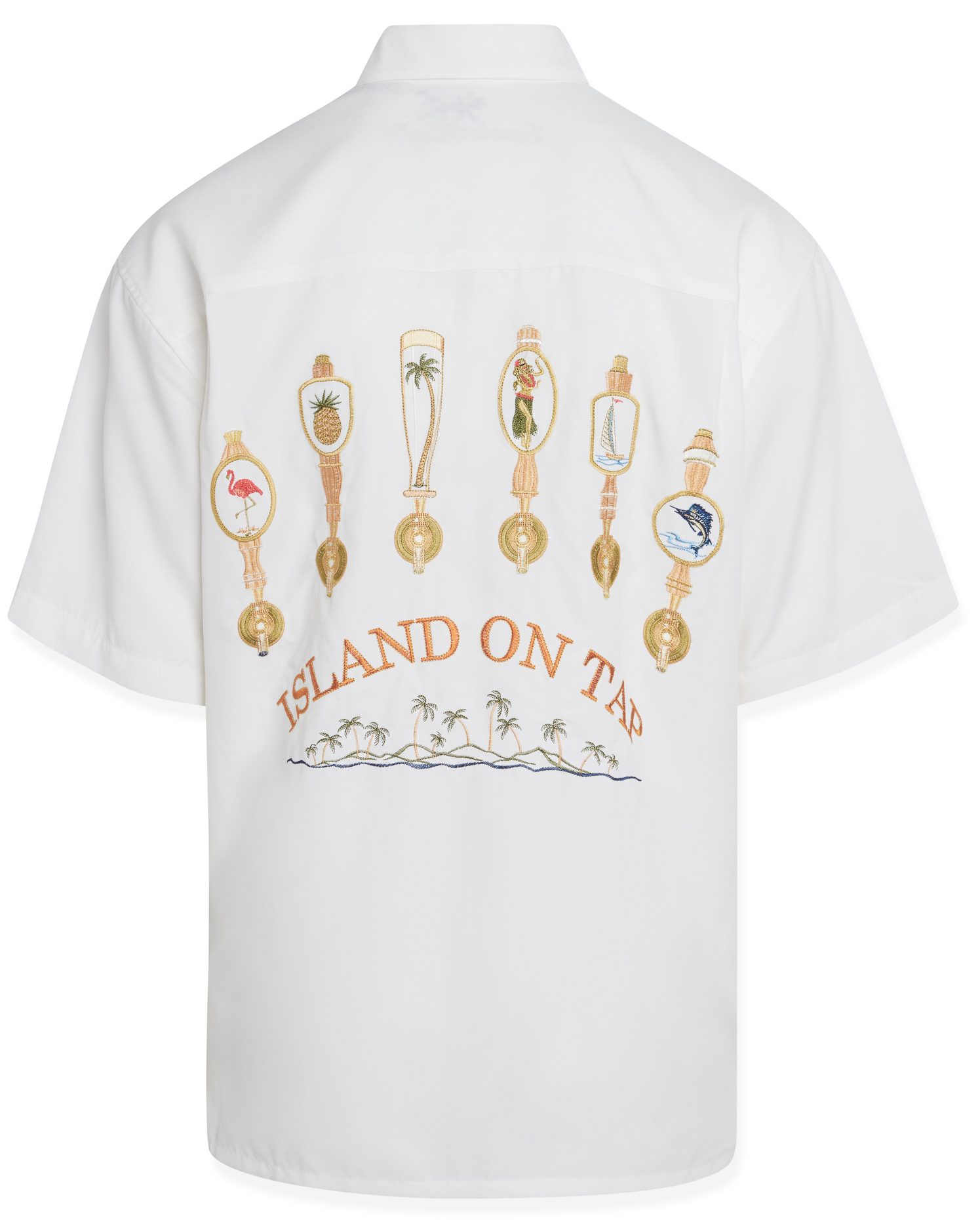 short sleeve mens embroidered beer shirt