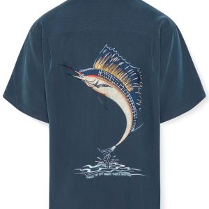 Bamboo Cay 30th Annual Tequila Shootout Camp Shirt - Navy, L