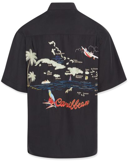 bamboo cay mens caribbean short sleeve embroidered vacation shirt