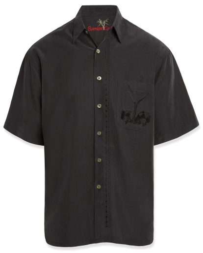 bamboo cay mens embroidered martini pocket shirt