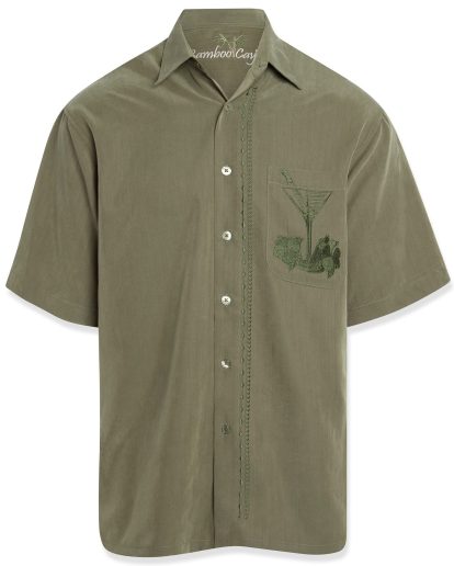 bamboo cay mens embroidered martini pocket shirt