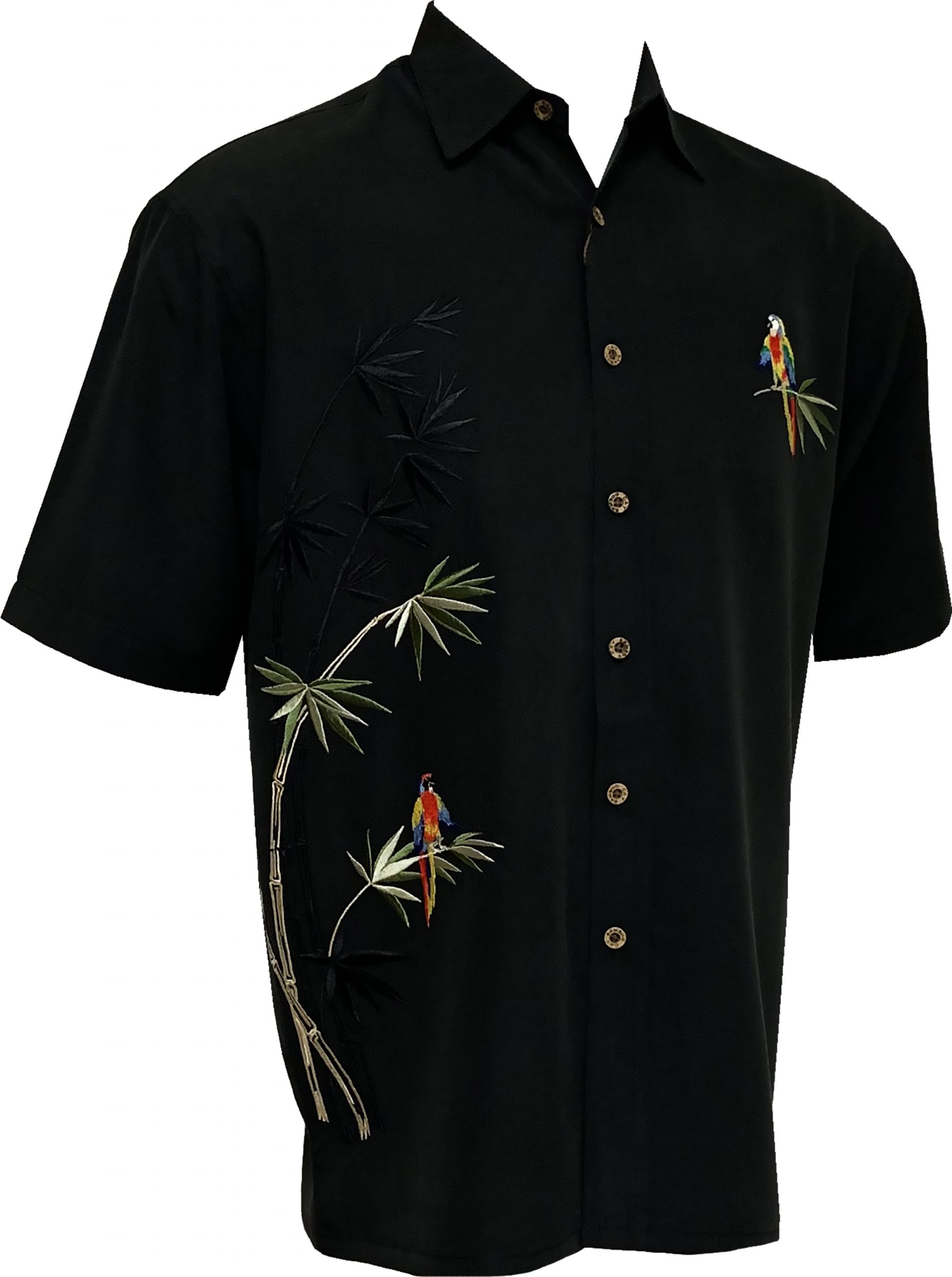 embroidered bamboo cay mens shirt