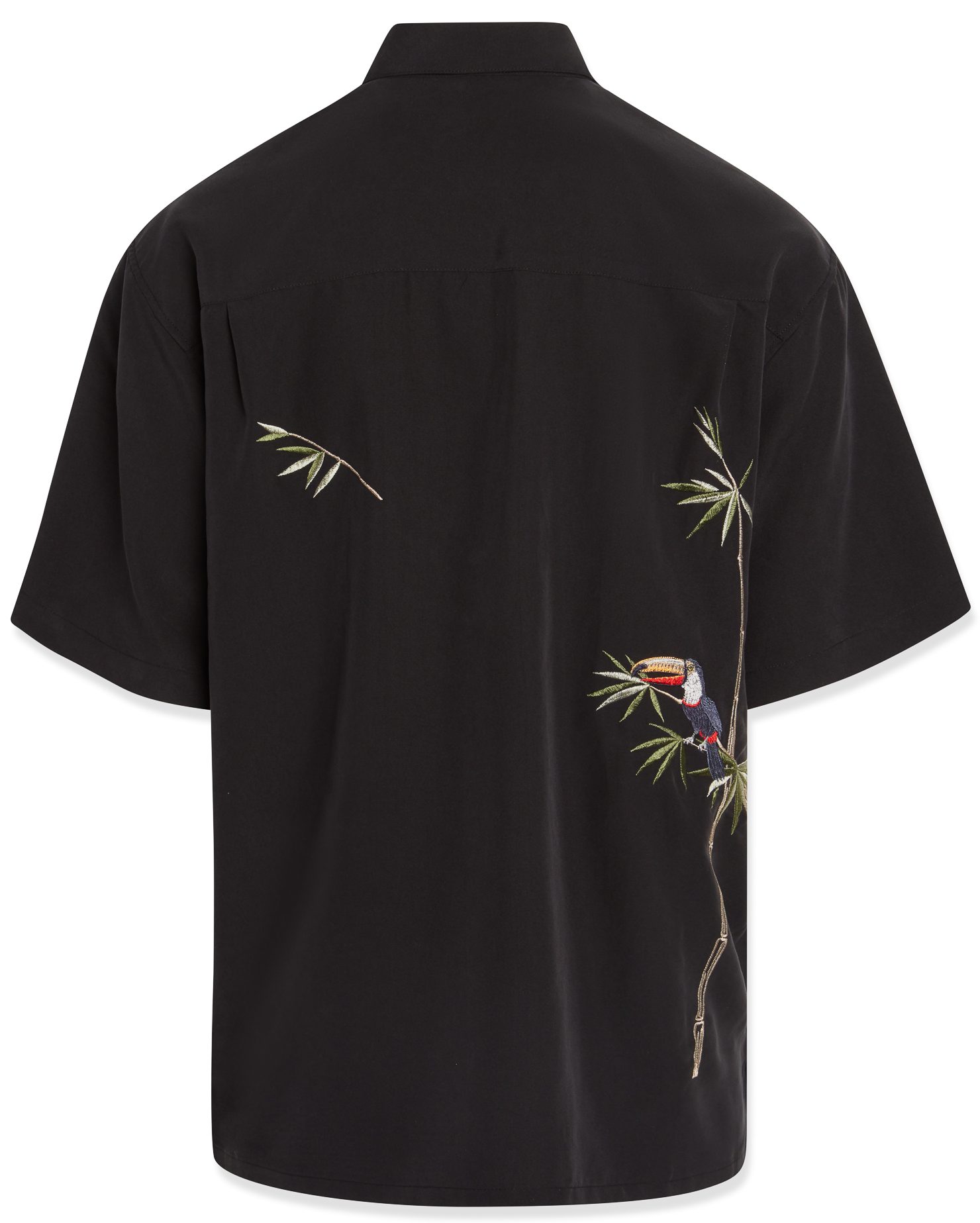 bamboo cay mens flying parrots camp shirt