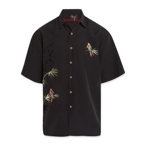 bamboo cay mens flying parrots camp shirt