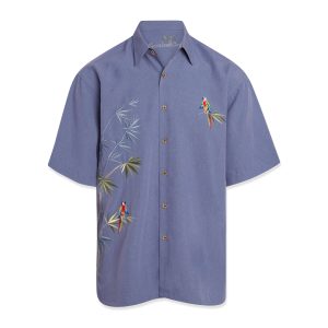 bamboo cay mens flying parrots camp shirt
