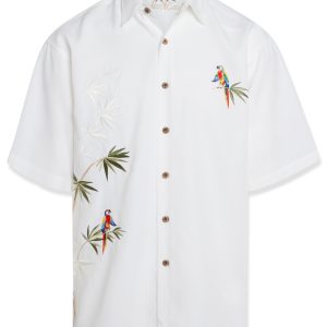 bamboo cay mens flying parrots camp shirt