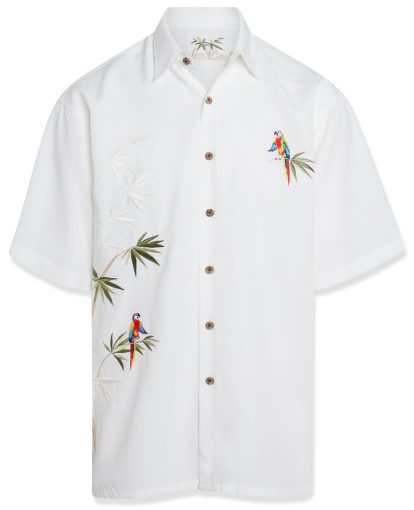 bamboo cay mens flying parrots camp shirt