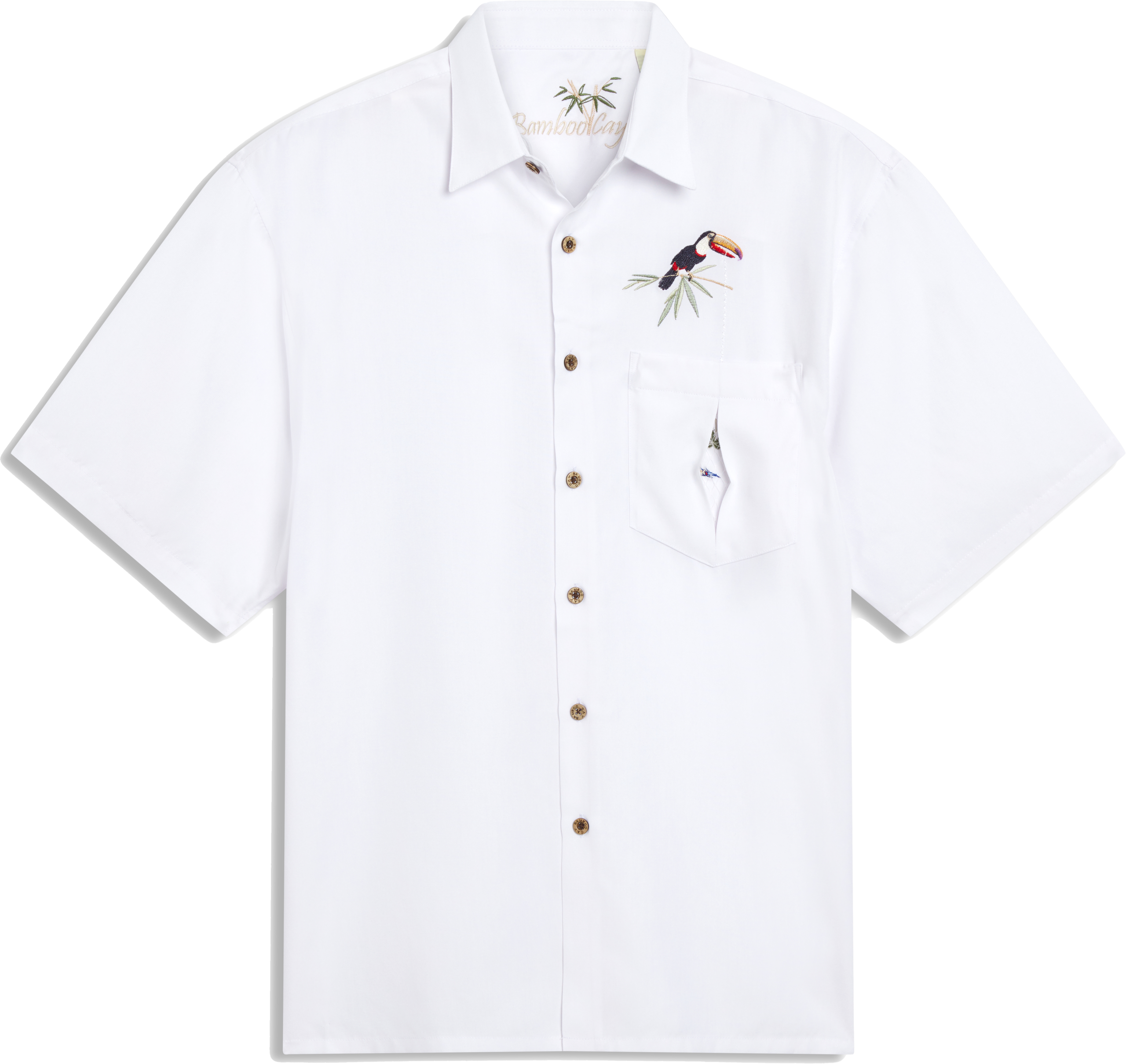 bamboo cay toucan camp shirt fishing tropical