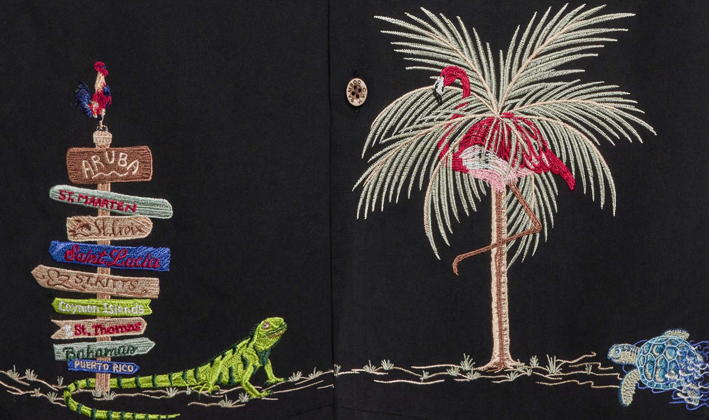 Bamboo Cay Caribbean Treasures embroidered shirt