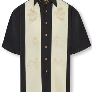 Paneled Aloha - Black, XL
