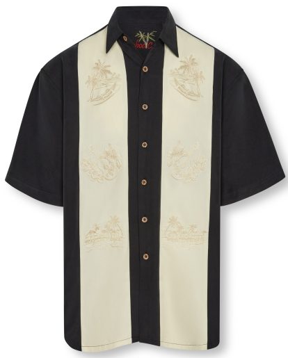 Paneled Aloha - Black, XL