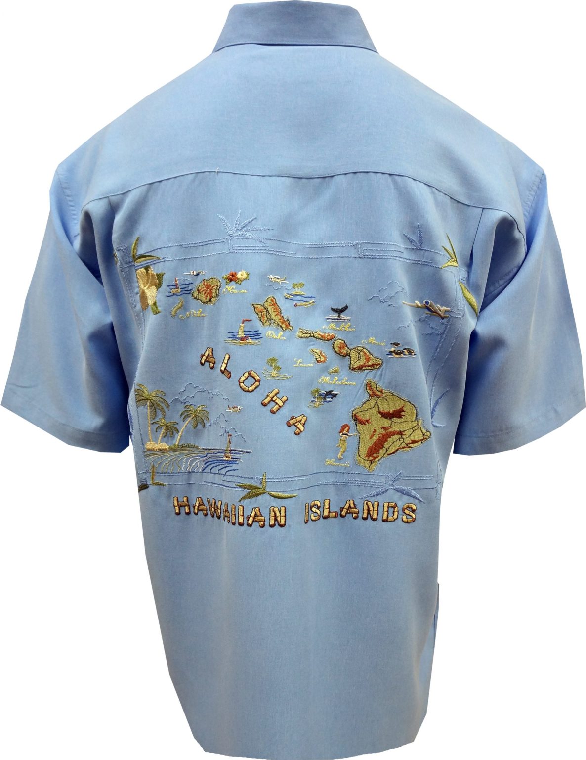 Bamboo Cay® Official Site — Hawaiian Island Embroiderd Camp Shirt