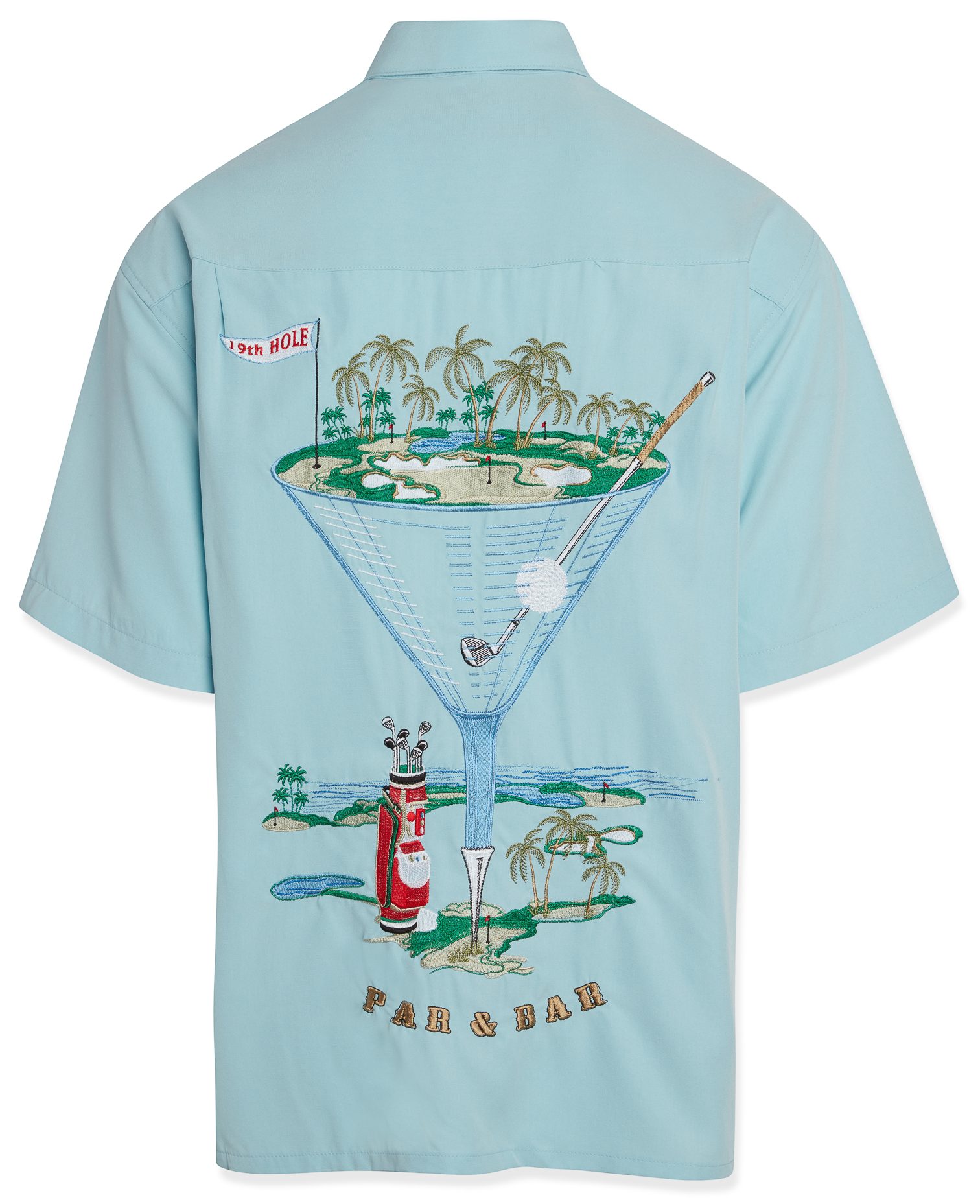 bamboo cay par and bar short sleeve button down shirt