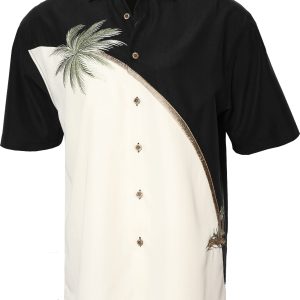 Hurricane Palm Camp Shirt - 3XL, Black