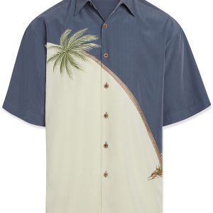 bamboo cay mens hurricane palm embroidered shirt