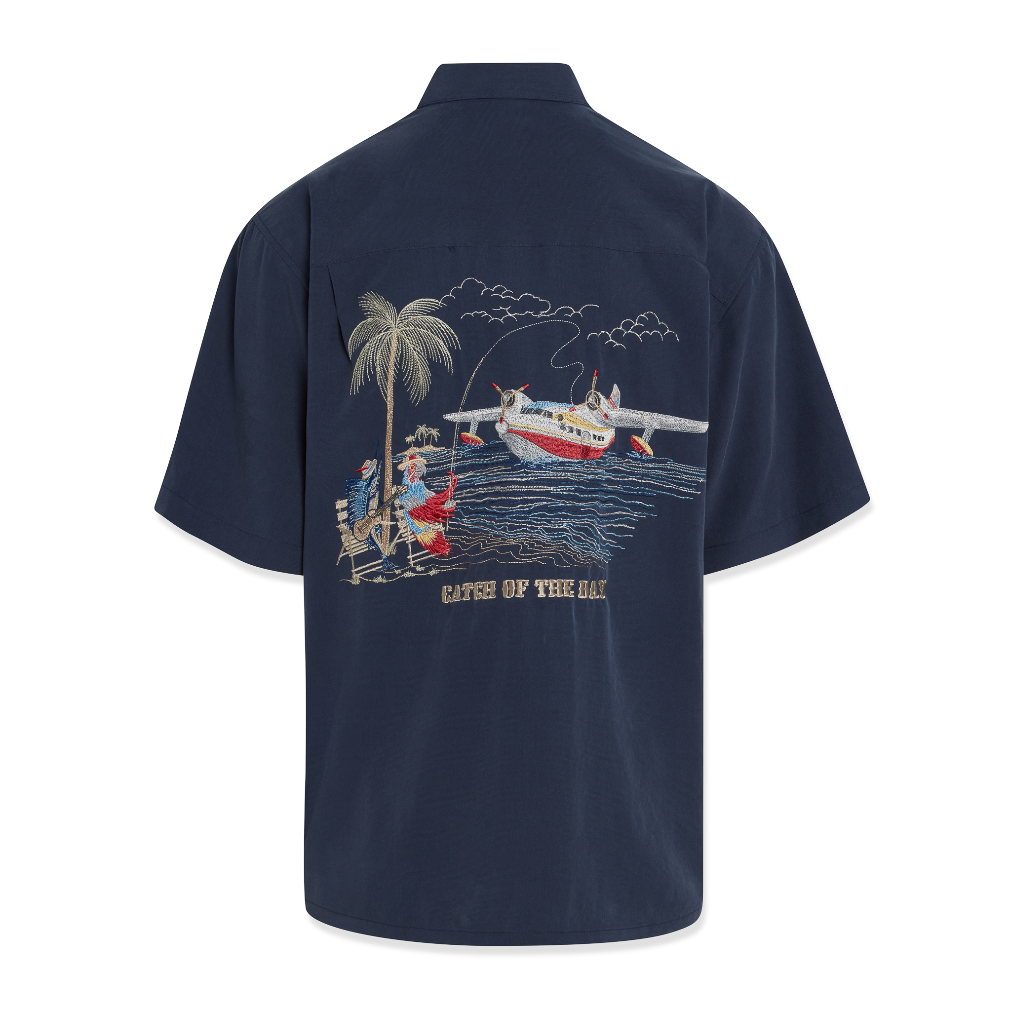 bamboo cay catch of the day short sleeve button down shirt