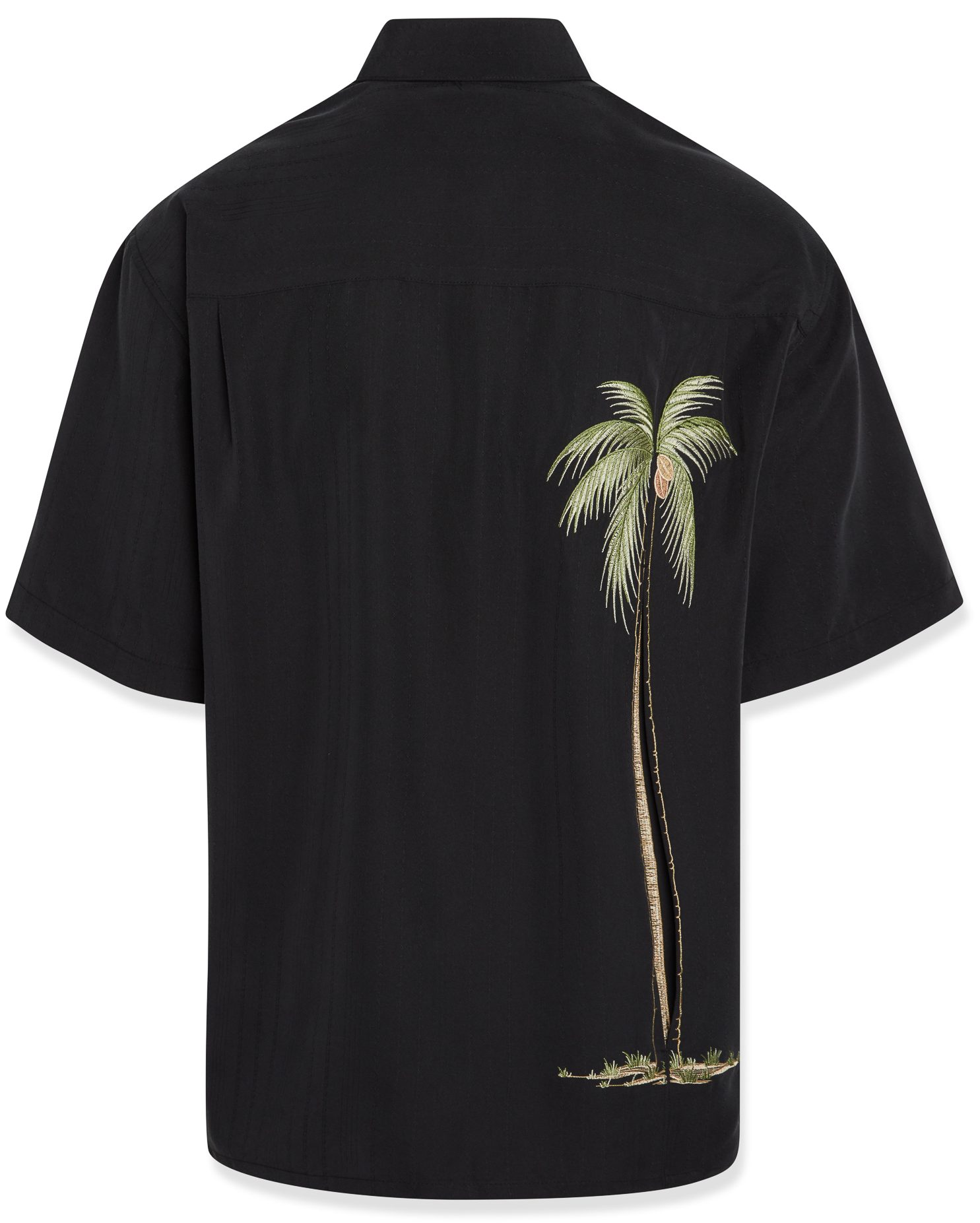 bamboo cay back hidden palm short sleeve button down shirt