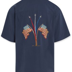 USA FLAG mens bamboo cay 4th of july military veterans day