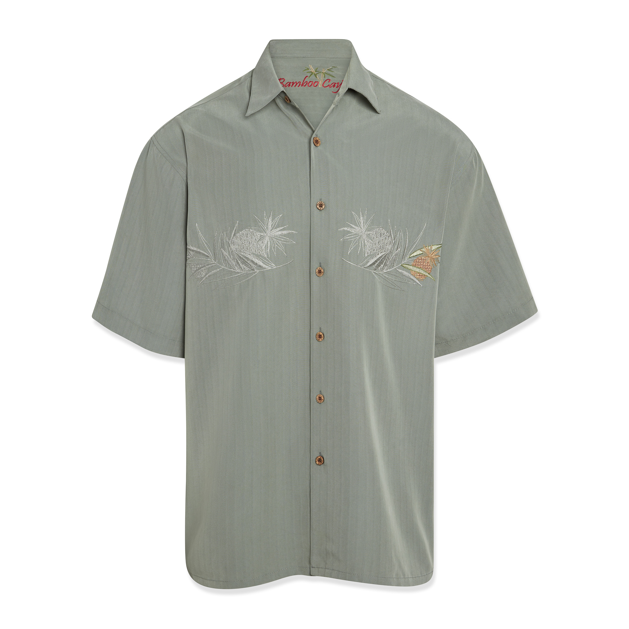 bamboo cay lovely pineapple short sleeve button down shirt